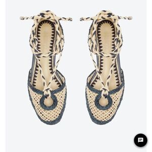 Schutz ankle tie flats